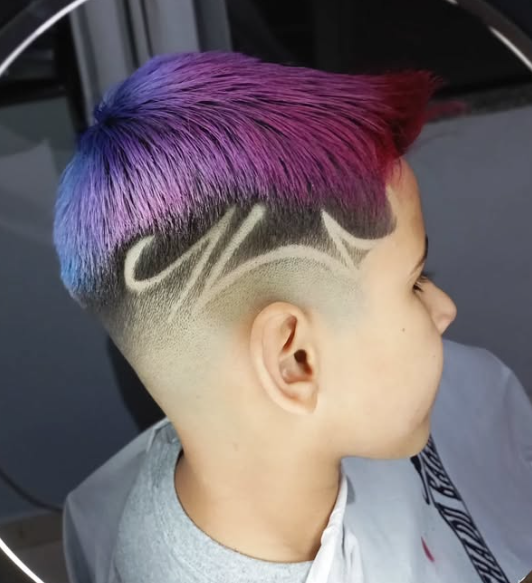 Coloração + design na navalha